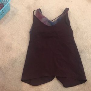Athleta athletic tank top with sports bra attached size small